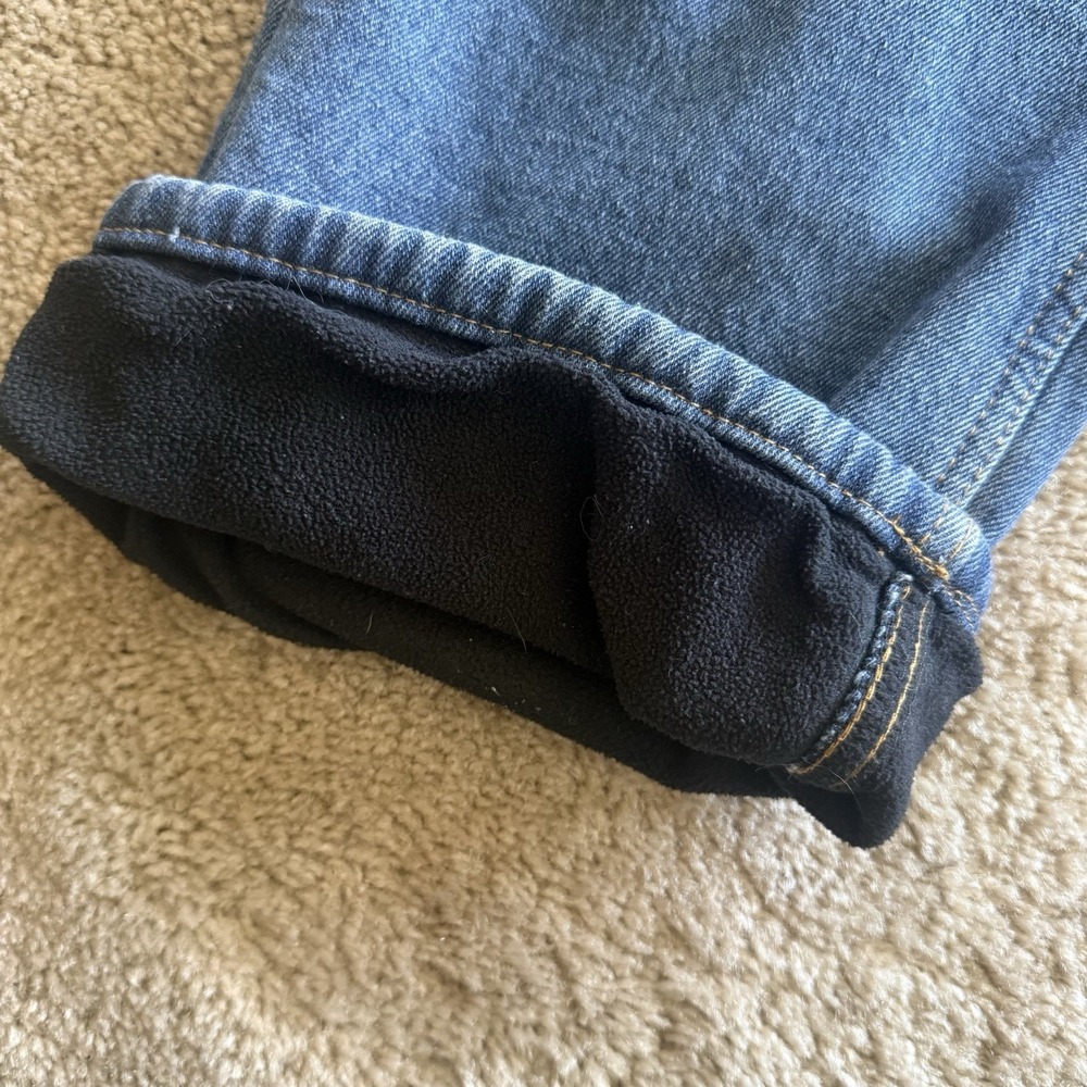 Key Workwear‎ Fleece Lined Jeans Men's 40x30 Indigo Enzyme Wash Insulated 4732 - Picture 14 of 16